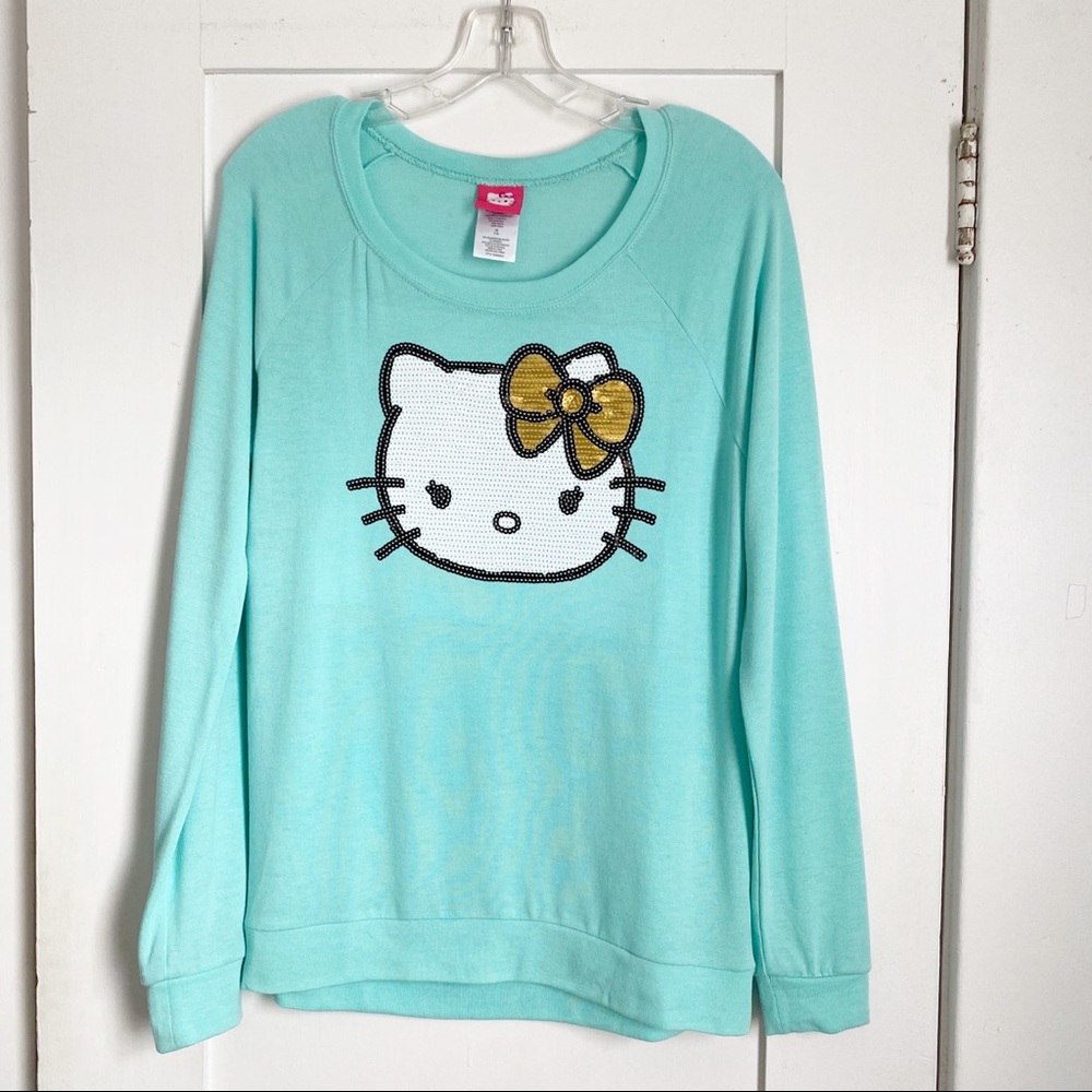 Hello Kitty Green Sequin Sweatshirt